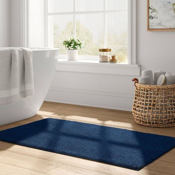 Threshold Signature -  Microfiber Tufted 40x24" Bath  Blue - Picture 2 of 3